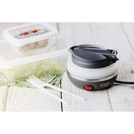 Cana electrica pliabila pentru voiaj 0.6L cu stecar UK, 750W Travel AD1370UK   Alba + adaptor priza UK-EU [3]