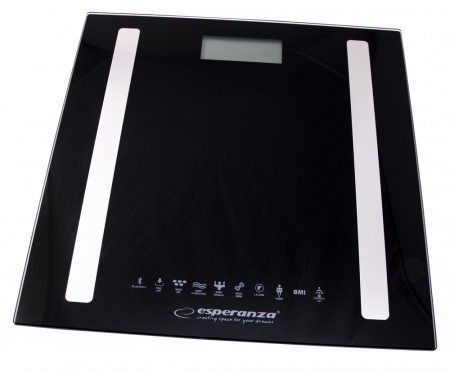 Cantar persoane  inteligent 8 functii Esperanza EBS016K, Bluetooth, 180kg, 30 x 30, Sticla securizata, Negru [4]