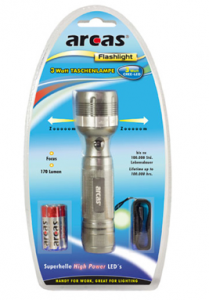 Lanterna aluminium ARC CREE LED cu zoom 150 metri rezistenta la apa si socuri HandLight, Arcas, RESIGILAT [1]