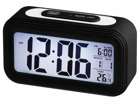 Aparate de curatat cu abur - Ceas digital de camera Trevi 0SL306800 ecran 132 mm, cu afisare termometru, data  si functie alarma
