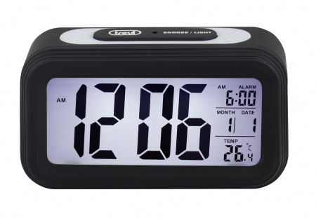 Ceas digital de camera Trevi 0SL306800 ecran 132 mm, cu afisare termometru, data  si functie alarma [1]