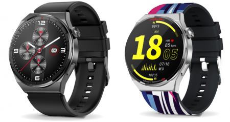 Laminatoare si accesorii - Ceas Smartwatch Trevi Italia carcasa metal IP67 microfon si speaker functie apel, mesaje, monitor sanatate, sport,retele sociale, sistem vocal,Bluetooth,Android,IOS bratara metal de schimb argintiu