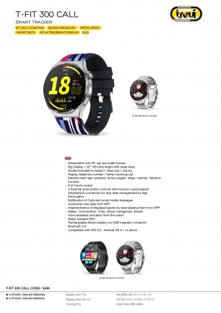 Ceas Smartwatch Trevi Italia carcasa metal IP67 microfon si speaker functie apel, mesaje, monitor sanatate, sport,retele sociale, sistem vocal,Bluetooth,Android,IOS bratara metal de schimb argintiu [12]