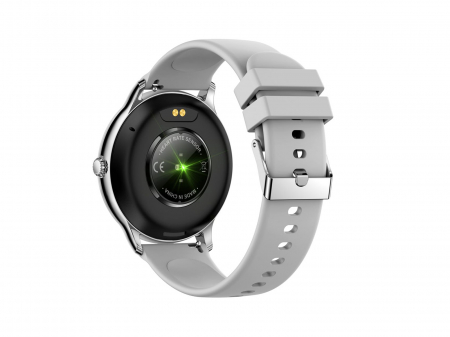 Ceas Smartwatch carcasa metal Trevi Italia TF23006 IP67 microfon si speaker functie apel, mesaje, monitorizare sanatate, sport,retele sociale, sistem vocal,Bluetooth, Android,IOS silver [4]