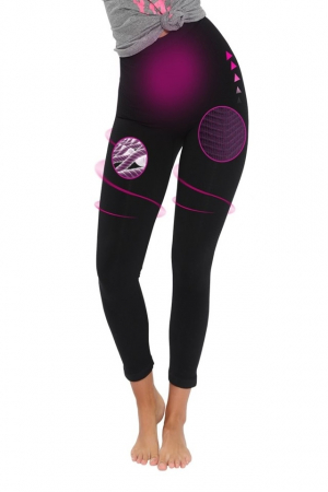 Lenjerie modelatoare - Colanti Active Slim pentru exercitii fizice cu fibre biorceramice si micromasaj 3D, marime M