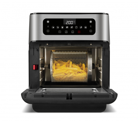 Cuptor cu aer cald multifunctional Girmi Genio FG96 cu 9 programe, ecran digital, 11L, accesorii, timer si reglare temperatura [1]
