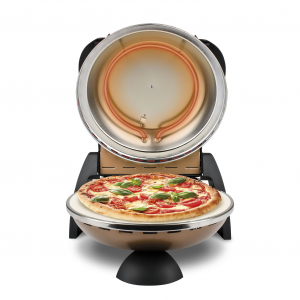 Cuptor pizza G3Ferrari Delizia aramiu special cu suprafata de coacere din piatra refractara, termoregulator pana la 400° C si timer cu atentionare sonora [1]