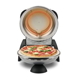 Cuptor pizza G3Ferrari Italia Delizia Silver special cu suprafata de coacere din piatra refractara, termoregulator pana la 400° C si timer [3]