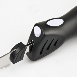 Cutit electric Girmi cu maner ergonomic, 2 lame otel inoxidabil, functie pulse, negru [2]