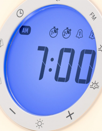 Ceas desteptator cu radio, lumina rasarit si apus alarma si sunete, LED multicolor Lanaform Wake-up [2]