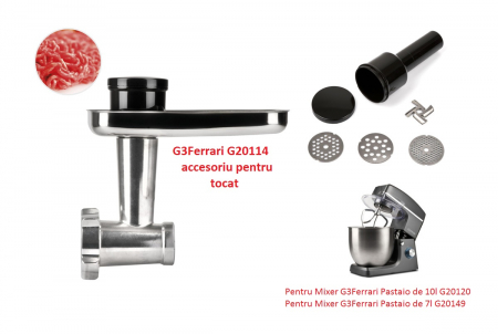 G3Ferrari G20114 accesoriu pentru tocat  la mixerul G3Ferrari Pastaio de 10l G20120/G20113 si la mixerul G3Ferrari de 7l G20149 [3]