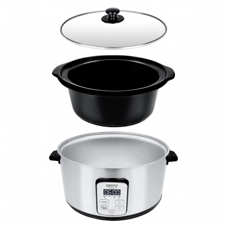 Multicooker Slow Cooker CR6414 din ceramica cu capacitate 4.7 kg putere 270W gatire lenta programare functionare de la 0,5 pana la 24 ore pornire programata [6]