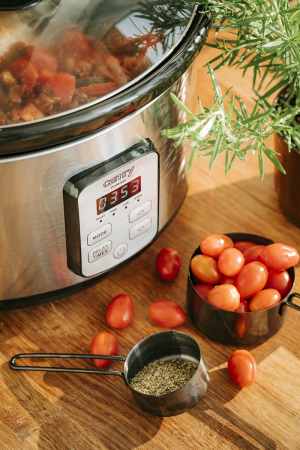 Multicooker Slow Cooker CR6414 din ceramica cu capacitate 4.7 kg putere 270W gatire lenta programare functionare de la 0,5 pana la 24 ore pornire programata [9]