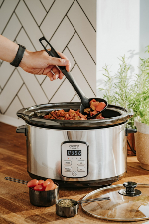 Multicooker Slow Cooker CR6414 din ceramica cu capacitate 4.7 kg putere 270W gatire lenta programare functionare de la 0,5 pana la 24 ore pornire programata [8]