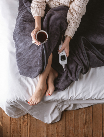 Patura electrica dubla cu incalzire 160x180 cm, 7 trepte temperatura, telecomanda, timer, protectie supraincalzire, gri [4]