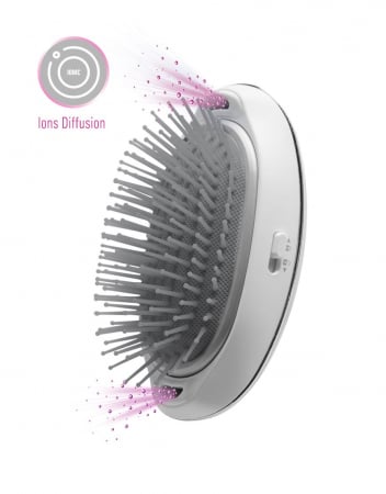 Resigilate - RESIGILAT - Perie de par ionica antielectrizare si incretire Lanaform Silky Hair Brush LA131404 12/9 cm - RESIGILAT