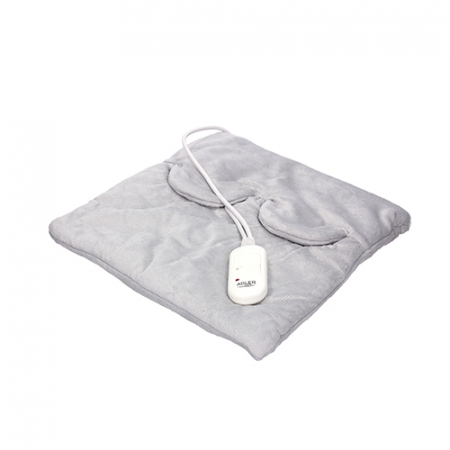 Perna cu incalzire electrica micro-fibra, 80W, 38 x 38 cm, 2 setari temperatura, husa din plus gri cu buzunare pentru maini sau picioare [1]