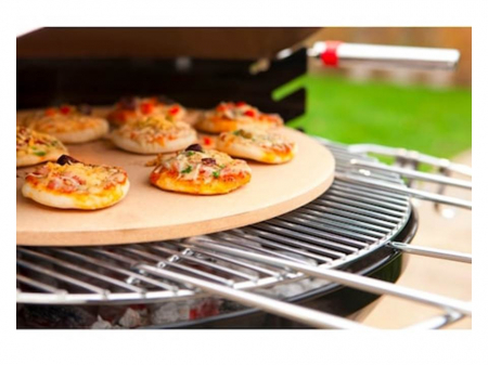 Piatra refractara naturala de schimb pentru cuptor pizza G3Ferrari Delizia din roca dura rezistenta  700 °C  Ø 31 cm  utilizabila si individual gratar, cuptor, aragaz G10180 [3]