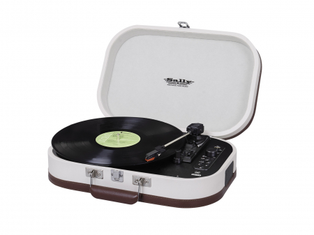 Pick-up portabil acumulator incorporat stereo  inregistrare pe stick USB functie Bluetooth port USB intrare/iesire AUX-IN iesire audio 2 x RCA  viteze vinil 33/45/78 rpm Trevi  0T102016 cream [3]