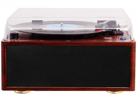 Pick up vintage Trevi TT1030BT sistem audio stereo 15W, carcasa din lemn cires, intrare/iesire  auxiliara 2 RCA si wireless [1]