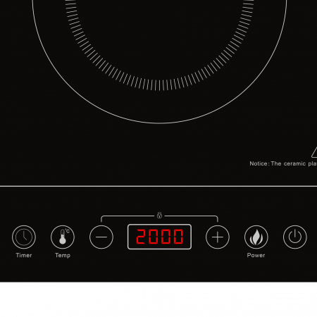 Plita electrica cu inductie Girmi PI50, 2 ochiuri 3500W, reglare temperatura si putere, control soft touch, timer si afisaj LCD, oprire automata - Copie [3]