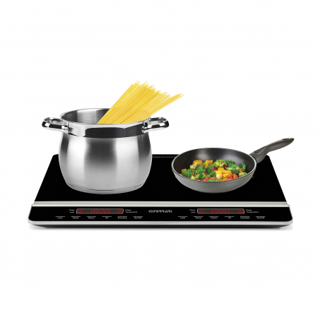 Aragazuri - Plita dubla cu inductie ultraslim 5 cm G3Ferrari  3100 W temperatura reglabila 60-240 grade C, timer 3 ore