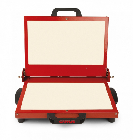 Plita multifuncionala din piatra refractara naturala pentru copt paine lipii, crescentine italienesti, Foccacia, bruschette, suprafata coacere XXL, 38 x 22 cm G3Ferrari Tigella [2]