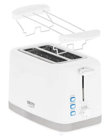 Prajitor de paine alb lucios cu aspect retro CR3219  6 trepte de prajire, 3 functii, oprire automata 900W [1]