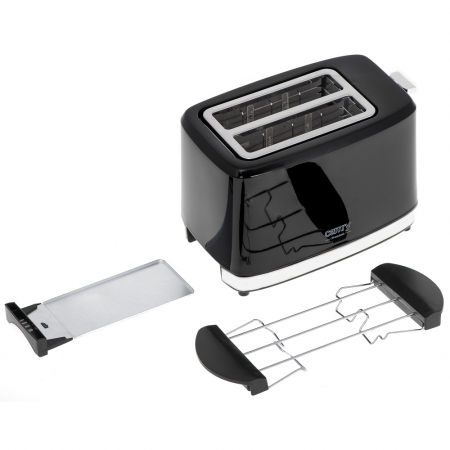 Prajitor de paine negru lucios cu aspect retro MECR3218  6 trepte de prajire, 3 functii, oprire automata 900W [3]