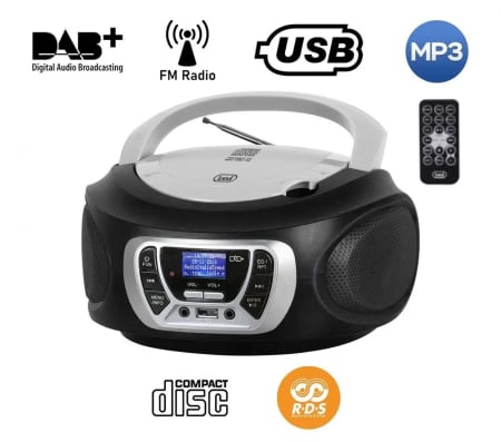 Radio si casetofoane - Radio cu CD Boombox Trevi retro MP3, CD, Radio DAB, USB AUX-IN mufa casti 3.5mm