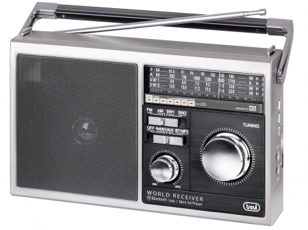 Radio Fermier portabil multiband, Bluetooth port USB Micro SD intrare AUX  iesire casti Trevi MB749 [2]