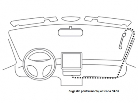RadioAuto DAB+  cu informatii suplimentare meteo, trafic, info melodie curenta, panou frontal cu suport smartphone, Bluetooth, USB/MicroSD/AUX IN, ceas, telecomanda, putere 160W, antena DAB inclusa [2]