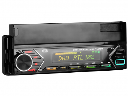 RadioAuto DAB+  cu informatii suplimentare meteo, trafic, info melodie curenta, panou frontal cu suport smartphone, Bluetooth, USB/MicroSD/AUX IN, ceas, telecomanda, putere 160W, antena DAB inclusa [6]