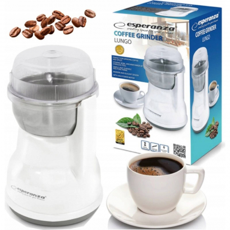 Rasnita electrica de cafea Lugo 120-160W/50g, cutit din otel, Alb [1]