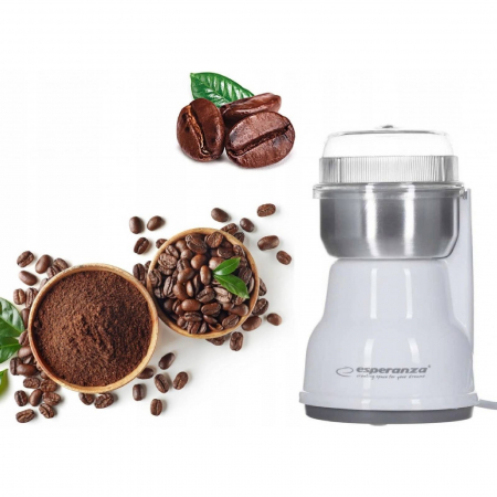 Rasnite - Rasnita electrica de cafea Lugo 120-160W/50g, cutit din otel, Alb
