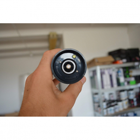 Rasnita electrica Rosu lucios pentru sare si piper MEKP001R  cu camere depozitare transparente, control finetea macinarii iluminare led [4]