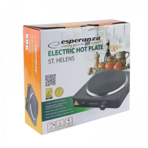 Plita electrica fonta, 1000W, LED indicator, protectie termostatica, negru, Esperanza Helens [3]