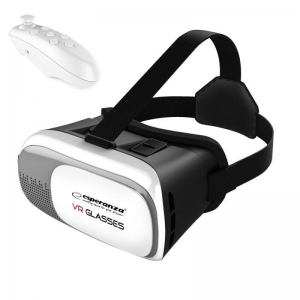Telefoane mobile & Accesorii - Ochelari VR 3D cu Telecomanda bluetooth, control jocuri pentru smartphone max 6 inch