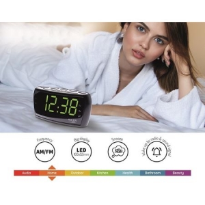 Radio ceas cu alarma si display mare verde relaxant LED 16 cm [2]