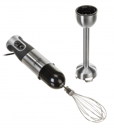 Blender chopper si mixer 3 in 1 din otel inoxidabil cu 2 vase gradate de 500 ml si 600 ml, AD4607 negru [6]