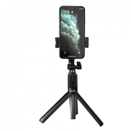 Selfie stick cu trepied Baseus wireless bluetooth, telecomanda, rotatie 240 grade [0]