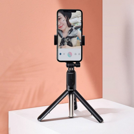 Selfie stick cu trepied Baseus wireless bluetooth, telecomanda, rotatie 240 grade [1]
