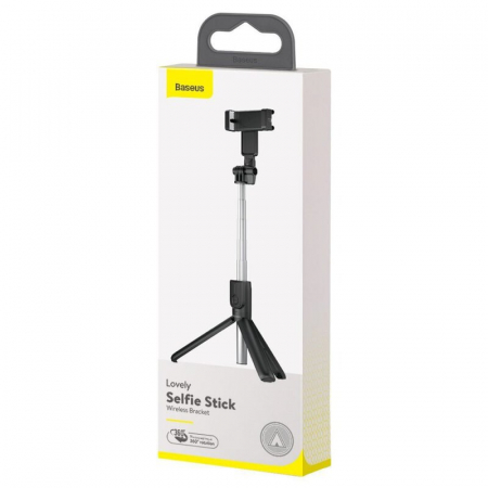 Selfie stick cu trepied Baseus wireless bluetooth, telecomanda, rotatie 240 grade [3]