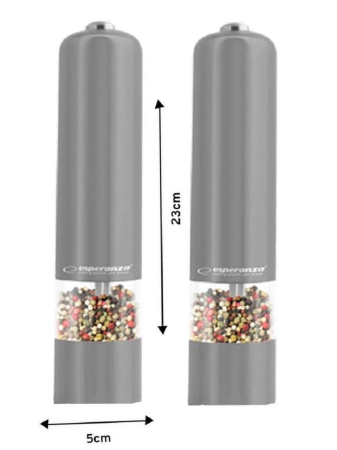 Set 2 rasnite electrice sare si piper culoare Gri EKP001GG [3]