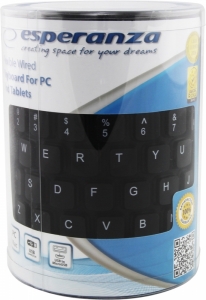 Tastatura flexibila din silicon pentru tablete,  laptopuri, PC si adaptor USB/microUSB [4]