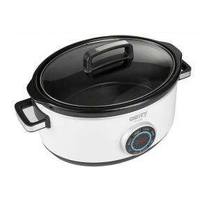 Slow Cooker MECR6410 din ceramica cu capacitate 6,5 kg putere 300W gatire lenta programare functionare de la 0,5 pana la 24 ore programare pornire la anumita ora [1]