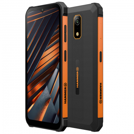 Smartphone HAMMER VA cu carcasa si ecran ramforsate 6.56” memorie 64GB 4 GB Ram camera 13000 Mpx baterie 6500mAh rezistent apa IP69 dual SIM  meniu RO [1]