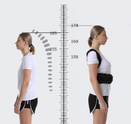 Suport corector unisex pentru spate si umeri MESCP01 cu magneti terapeutici, marime M talie 60-75 cm [1]