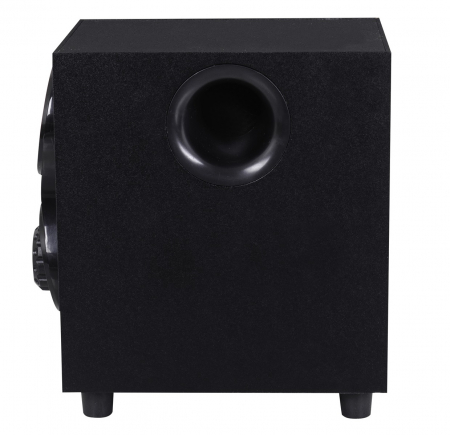 System boxe active 2.1  cu amplificare 30W  telecomanda, subwoofer bass reflex, conexiune bluetooth, redare MP3,  port USB si micro SD, intrari AUX 2 x RCA carcasa lemn gri platinat Trevi Italia AV615 [2]