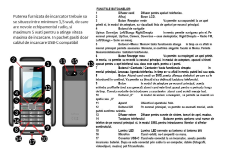 Telefon clasic 4G meniu RO stabil VoLTE ultra slim rezistent carcasa aluminiu ecran foarte mare IPS de 71 mm myPhone7340 [10]